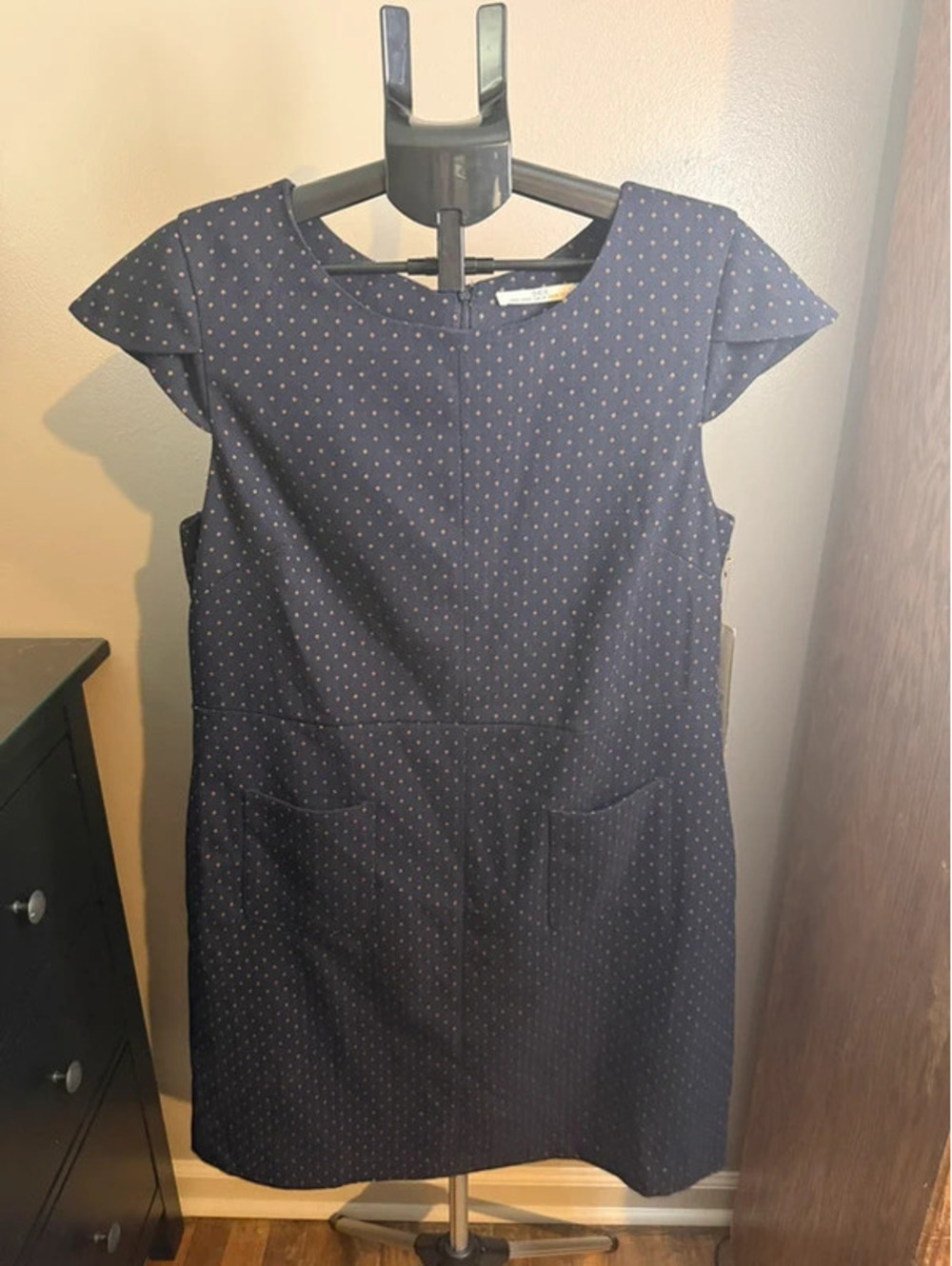 NWT Dex Navy Jacquard Shift Dress Size XL